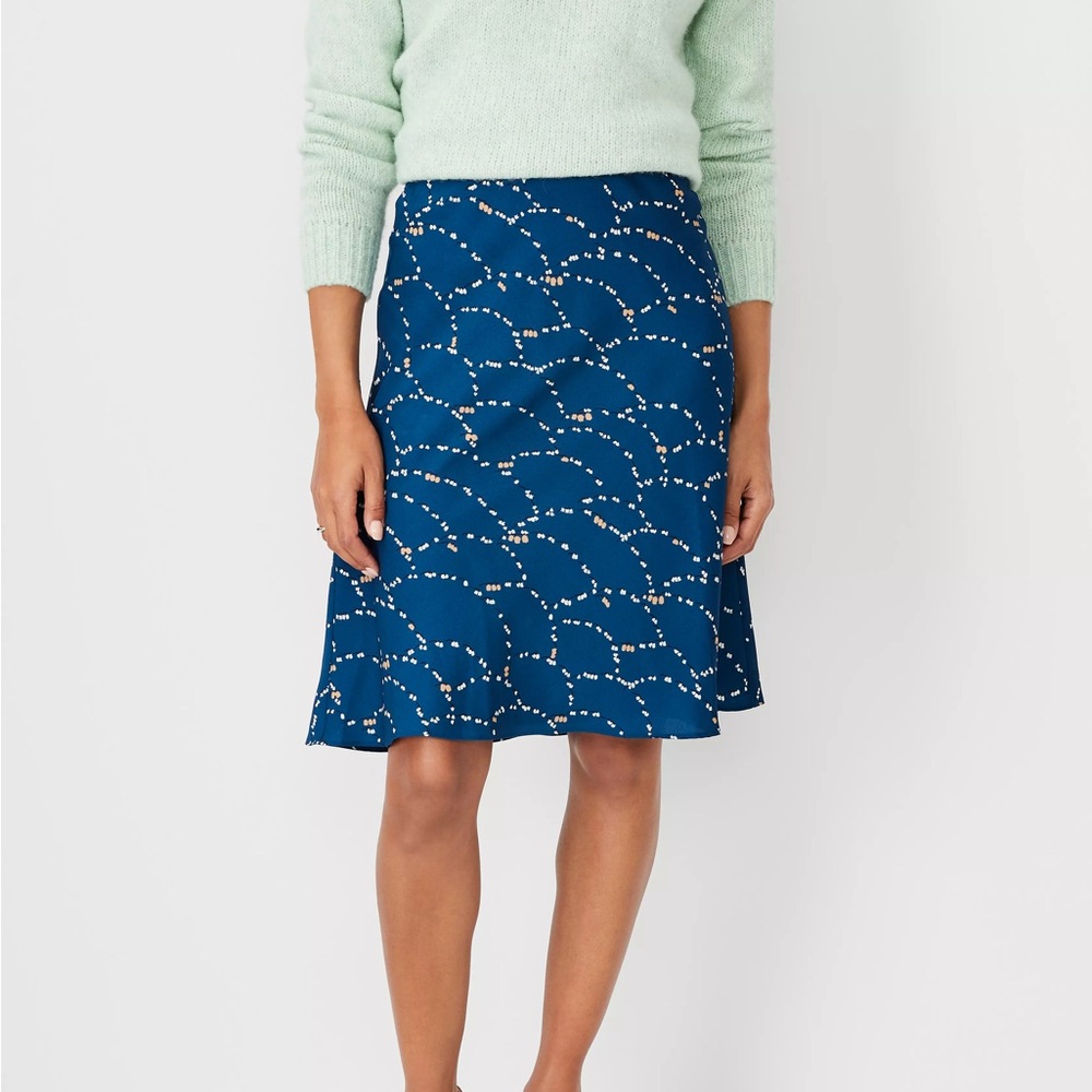 NWT Ann Taylor Floral Bias Slip Skirt